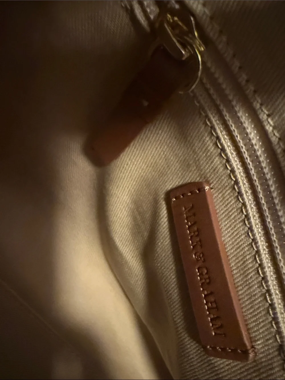 NEW!! Mark & Graham Zoe Classic Tan Smooth Leather Tote/Crossbody w/Dustbag